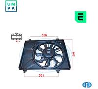 FAN ENGINE COOLING 352145 FOR HYUNDAI D3FA 1.1L 3cyl i10 IG4LA 1.2L G4HG 1.1L