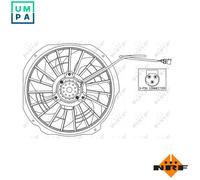 NRF 47025 Fan, radiator