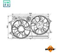 NRF 47061 Fan, radiator