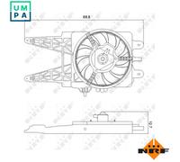 Radiator fan Single Fan 47248 NRF for FIAT PUNTO PUNTO Hatchback Van