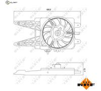 Radiator fan Single Fan 47248 NRF for FIAT PUNTO PUNTO Hatchback Van