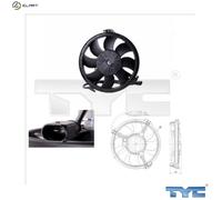 TYC Europe B.V. Radiator Engine Cooling Fan 802-0002 for Audi, VW, Skoda 4.2L 8cyl