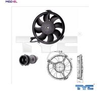 Radiator Fan TYC Fits AUDI VW A4 Avant A6 A8 Cabriolet Caddy II 4B 8D0959455B