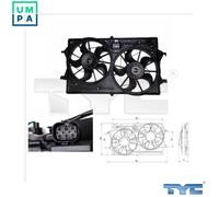 FAN ENGINE COOLING 810-0019 FOR FORD FOCUS/Turnier/Clipper EYDC/EYDF/EYDE 1.8L