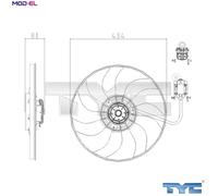 TYC 825-0019 Fan, radiator