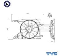TYC 828-0002 Fan, radiator