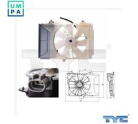 TYC 836-0015 Fan, radiator
