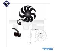 FAN ENGINE COOLING 837-0001 FOR VW AQY/AZG/APK/AZJ/AEG 2.0L 4cyl NEW BEETLE