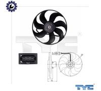 FAN ENGINE COOLING 837-0003 FOR SKODA OCTAVIA/Combi FABIA/II/Praktik VW 2.0L