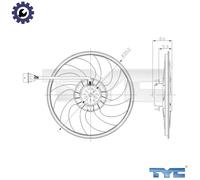 Fan, radiator for SEAT SKODA VW:POLO,CORDOBA,PRAKTIK,IBIZA IV,FABIA II