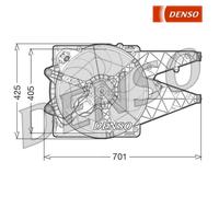 Fan, engine cooling DENSO DER09100 For FIAT