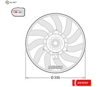 DENSO DER02008 Fan, radiator