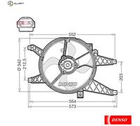 FAN ENGINE COOLING DER23006 FOR RENAULT CLIO/III/Grandtour/Hatchback/Van WIND