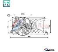 FAN ENGINE COOLING FD7563 FOR FORD FOCUS/II/C-MAX/Turnier/Station/Wagon 1.6L