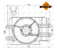 Fan, engine cooling NRF 47472 For NISSAN
