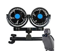 Fan For Car Backseat, Headrest Mounted Car Fan, Portable Adjustable Plug-And-Play Double-Vent Cooling System For Kids, Pets, Dogs, Trucks, Camping & Travel