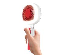 Fan Handheld Cooling Breeze - Rechargeable LED Light, 3.54×1.85×7.87in Racket Style Wind Blower with Comfortable Grip, Travel Fan for Camping Beach Office Outdoor Summer Concert Adventures