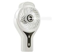 Fan Handheld Portable, USB Hand Held Rechargeable Misting Spray Fan with Personal Cooling Mist Humidifier Mini Electric Fans Mute for Home Office Bedroom Outdoor Travel (White)