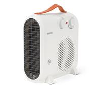 Portable Fan Heater Thermostat 2 Heat Option 1000W/2000W Cool/Warm/Hot Wind Geepas White One Size