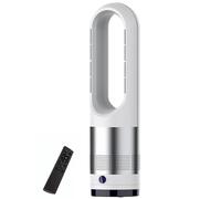 Fan Heater and Cooler,Bladeless,1400W Space & Heat Setting Speeds Tower, 80° Oscillating Air Circulator with Remote Control,8H Timer,LED Display