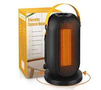 Fan Heater, Electric Heater, Small Space Heater Low Energy, Ceramic Fan Heater, PTC Electric Space Heater with Tip-Over and Overheat Protection,6 Adjustable Modes & Thermostat Portable Heater for Room