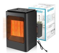 Fan Heater, Portable PTC Space Heater Electric, 750/1500W Fast Heat-up Auto Oscillation 70° with Tip-over and Double Safe Protection, Multiple Modes Indoor Electric
