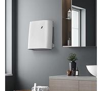 FAN Heater Wall Mounted IP22 Downflow 2kw Water Splash Proof suitable Wall Mounted home bathroom Garage Workshop Laundry area, 2 settings comes with 3pin UK BS plug, A++