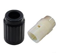 Fan Height Adjustment Locking Nut Inner Connector for Floor Fan Pipe 22 mm 25 mm Black White Plastic Replacement Part (25 mm Black)