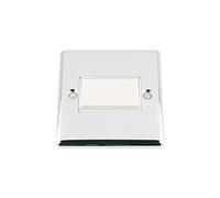 Fan Isolator 3 Pole Switch - Polished Chrome - Classic - White Insert Plastic Switch
