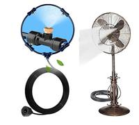 Fan Misting Cooling System Kit, Mister Fan for Outside Patio, Water Sprayer, Water Misting Fan for Cooling Outdoor, Backyard Misters for Fan, Summer Water Mister for Cooling Plants (16 inch)