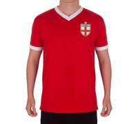 fan originals England T-Shirt Mens Retro V-Neck Red Medium