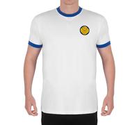 fan originals Leeds T-Shirt Mens Retro Crew Neck Smiley White XXL