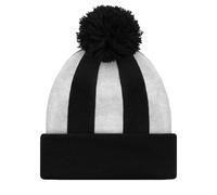 fan originals Newcastle Striped Bobble Hat Black White