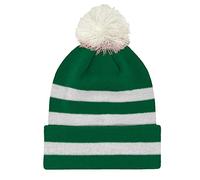 fan originals Retro Football Bobble Hat in Celtic Colours Green White