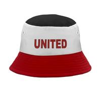 fan originals Tricolour Black White Red 'United' Text Bucket Hat L/XL