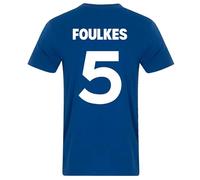 fan originals United 1968 European Colours Foulkes 5 T-Shirt Blue Large