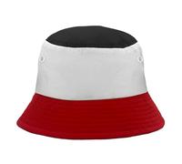 fan originals United Colours Tricolour Black White Red Bucket Hat S/M