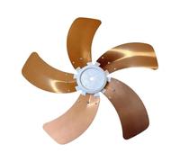 Fan Propeller, With Powerful Aluminum Build, 42×42cm, Cooling Replacement Part, 5-leaf Accessory, Secure Nut Cap Feature, For Table Fans, Wall Units, Outdoor Rooms, Bedrooms