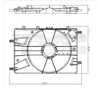 Support, radiator fan TYC 825-0016-1