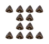 Fan-Shaped Box Corner Protectors Antique Iron Brown 12 Pcs