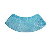 Fan-shaped Curved Bath Mat, Bath Mats Non Slip Bathroom Mats, Washable Polyester Floor Mat, Semi-Circular Bath Mat(blue)