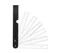Fan Shaped Metric Scale Ruler Folding Engineering Ruler Measurement Tool for Fashion Designing and Engineering Drawing Flexible Measuring