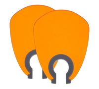 Fan Shaped Plastic UV Nail Lamp Blocking Shield 2pcs Orange