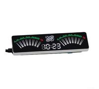 Fan Shaped RGB Music Level Indicator Dynamic LED Sound Display Time Function For Home Party Desktop Decor Audio Setup