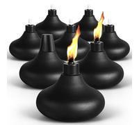 Fan-Torches 8 Pack Metal Table Top Torches, 24.5oz Citronella Torches for Outside, Refillable Flame Light Torch, Decorative Tabletop Lantern for Yard, Patio, Deck, Garden, Party, Landscape