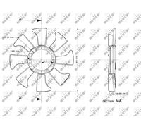 FAN WHEEL, ENGINE COOLING FOR MITSUBISHI DELICA MONTERO NRF 49867