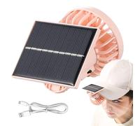 Fan with Clip - Solar Powered Handheld Fan for Camping,Portable Rechargeable Cooling Device Personal Handheld Camping Accessories for Travel, Desk & Table