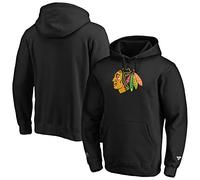 Fanatics Chicago Blackhawks Black NHL Mid Essentials Crest Graphic Hoody