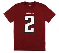 Fanatics Mens NFL Atlanta Falcons Matt Ryan 2 T-Shirt - Burgundy Cotton - Size Medium