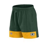 Fanatics NFL Green Bay Packers Short Mesh Shorts, Green/Yellow, M
